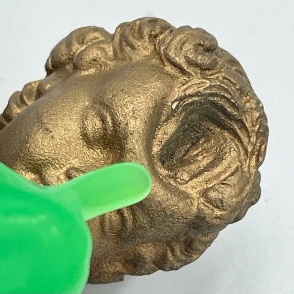 Vintage Chalk ware Gold Angel Wall Decor Set of 3. Some peeled paint. Head sunk.